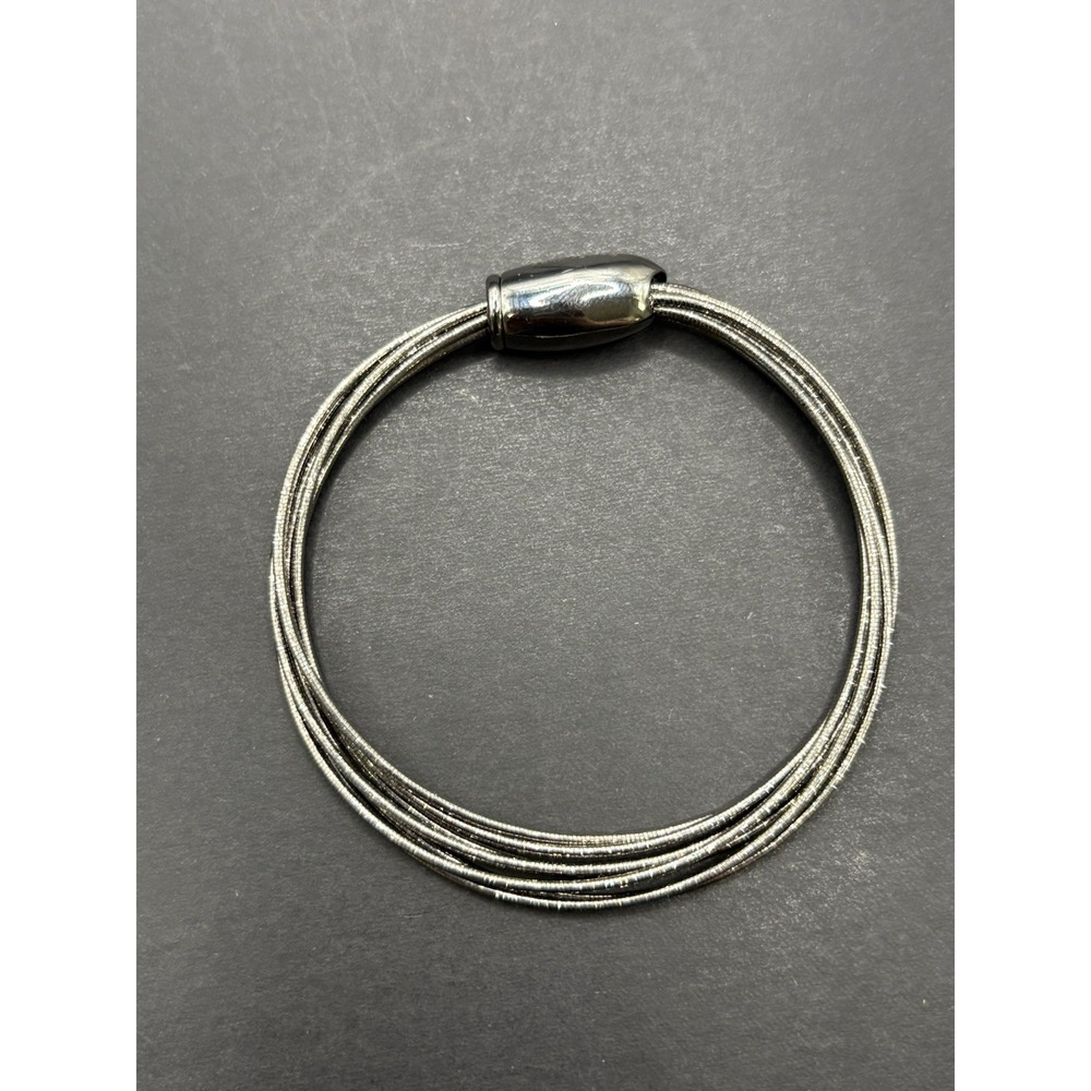 Pesavento Italy Sterling Silver Gray Finish Strand Bracelet 17Gr $400 Retail G15